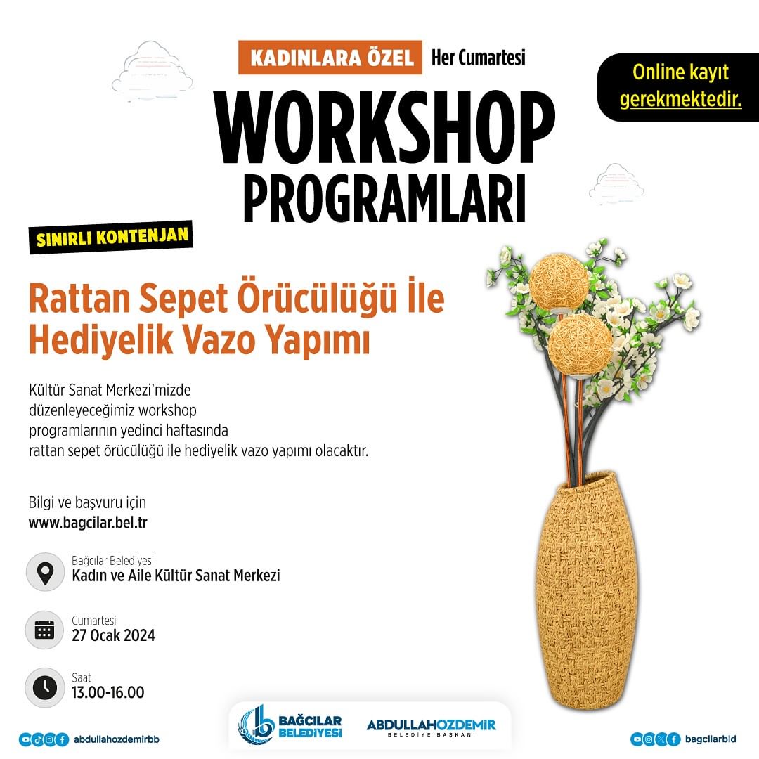 Bağcılar Belediyesi - Kadınlara Özel Workshop Programları